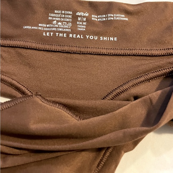 Sz M aerie real me thong brown NWT - Picture 3 of 4